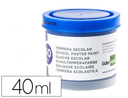 40ml. témpera escolar Liderpapel azul ultramar